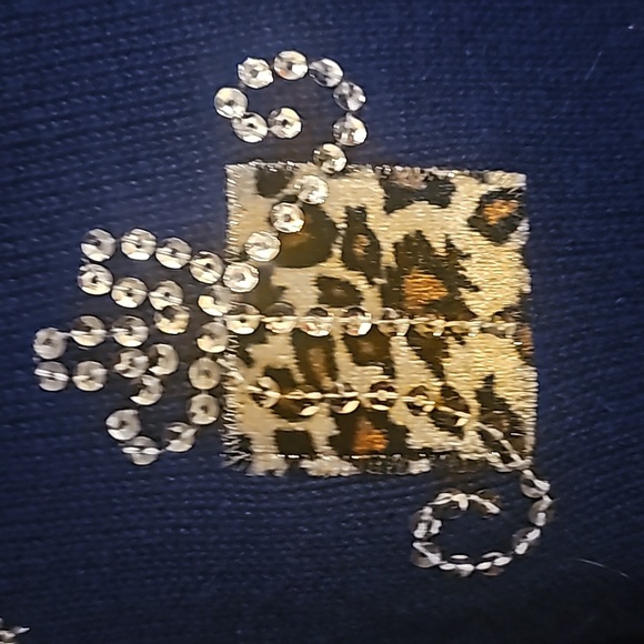 Isabella's Closet elegant knit sequin embellished Ugly Christmas X-Mas Sweater - Picture 6 of 11